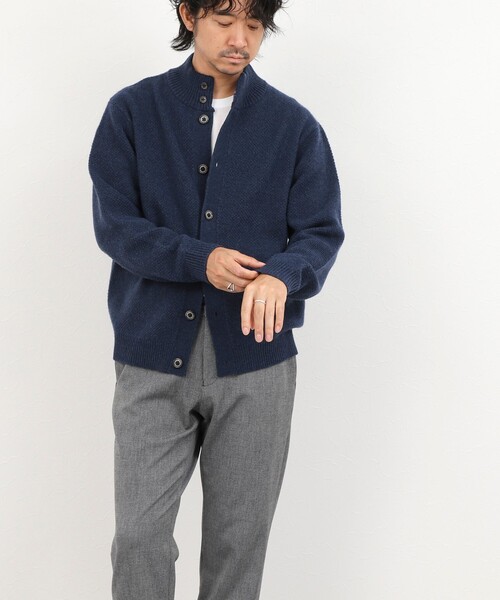 NOLLEY’S(ノーリーズ)の「カノコスタンドカーディガン 26AW(カーディガン/ボレロ・メンズ・パープル/ネイビー/ライトグレー/オレンジ・S/M/L)」の19枚目の写真