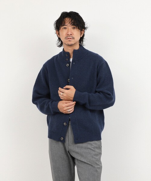 NOLLEY’S(ノーリーズ)の「カノコスタンドカーディガン 26AW(カーディガン/ボレロ・メンズ・パープル/ネイビー/ライトグレー/オレンジ・S/M/L)」の20枚目の写真