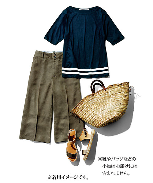 IEDIT（イディット）の「ＩＥＤＩＴレーベルコレクション　麻混素材が涼しげな　大人ミッドカーフ丈パンツ　　　　　（その他パンツ・レディース・カーキ/ベージュ/ネイビー・2/3/8/7/1/10/6/9/5/4）」の8枚目の写真