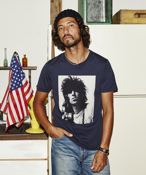 HYSTERIC GLAMOUR（ヒステリックグラマー）の「RS/KEITH 1973 LONDON pt T-SH（Tシャツ/カットソー・メンズ・ホワイト/ネイビー/ブラック・LARGE/MEDIUM/SMALL）」の3枚目の写真