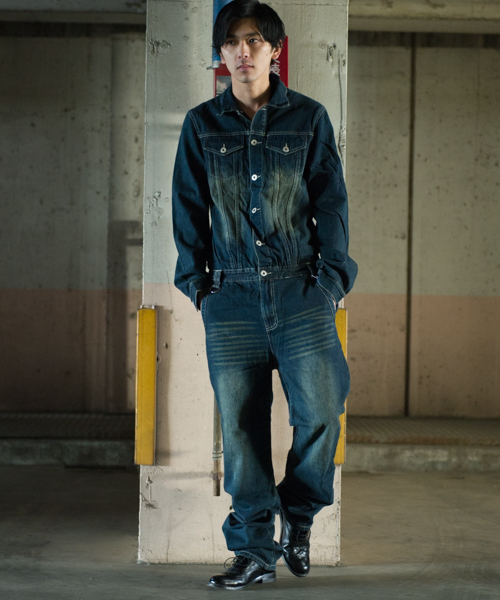 FRP（エフアールピー）の「GGD SELECT / デニムつなぎ（つなぎ/オールインワン・メンズ・ネイビー/インディゴブルー/ブラック/ブルー・XL/M/S/L）」の2枚目の写真