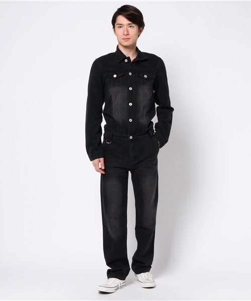 FRP（エフアールピー）の「GGD SELECT / デニムつなぎ（つなぎ/オールインワン・メンズ・ネイビー/インディゴブルー/ブラック/ブルー・XL/M/S/L）」の7枚目の写真
