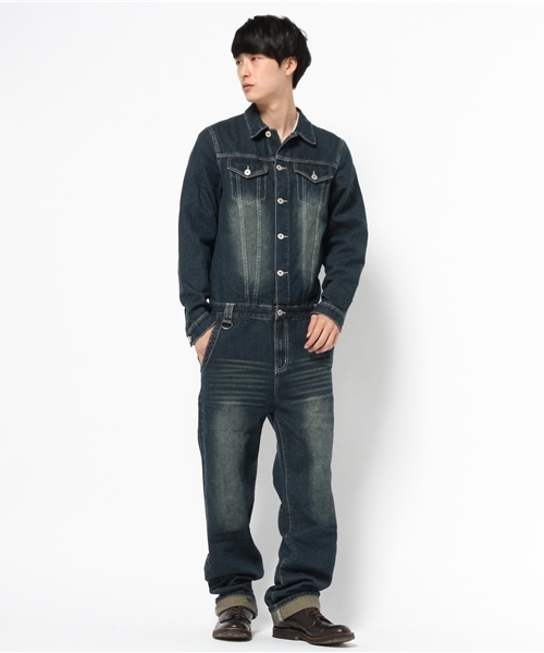 FRP（エフアールピー）の「GGD SELECT / デニムつなぎ（つなぎ/オールインワン・メンズ・ネイビー/インディゴブルー/ブラック/ブルー・XL/M/S/L）」の6枚目の写真
