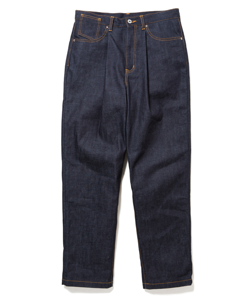 rehacer(レアセル)の「Star Tuck Wide Denim Pants- Raw denim(デニムパンツ・メンズ・インディゴブルー・LARGE/SMALL/MEDIUM)」の4枚目の写真