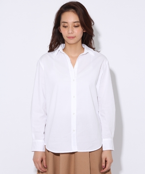 niko and...（ニコアンド）の「マーセレギュラーシャツ（シャツ/ブラウス・レディース・ベージュ/ピンク/ホワイト/オリーブ/スモーク/ライトベージュ/ベビーピンク・MEDIUM/LARGE）」の17枚目の写真