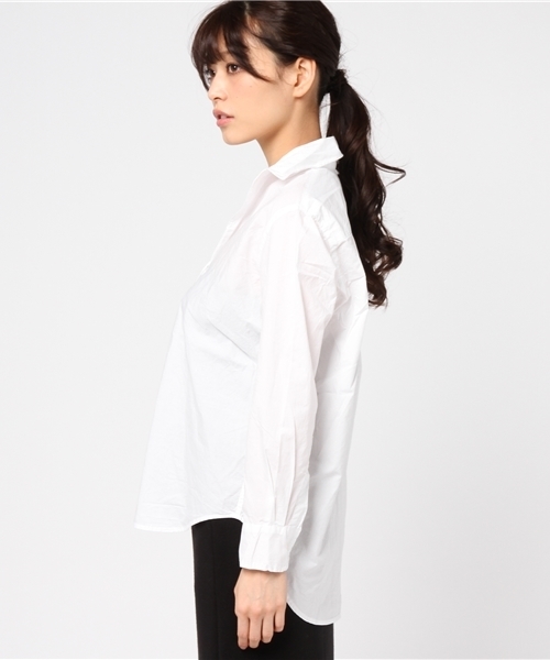 niko and...（ニコアンド）の「マーセレギュラーシャツ（シャツ/ブラウス・レディース・ベージュ/ピンク/ホワイト/オリーブ/スモーク/ライトベージュ/ベビーピンク・MEDIUM/LARGE）」の9枚目の写真