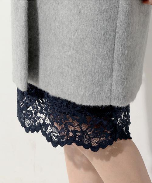 UNITED ARROWS（ユナイテッドアローズ）の「UBCE W/ALP シャギー ノーカラーコート（その他アウター・レディース・ライトグレー/ネイビー・36/38/40）」の16枚目の写真