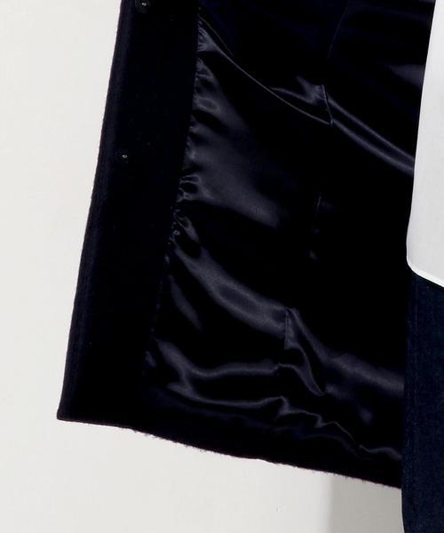 UNITED ARROWS（ユナイテッドアローズ）の「UBCE W/ALP シャギー ノーカラーコート（その他アウター・レディース・ライトグレー/ネイビー・36/38/40）」の9枚目の写真