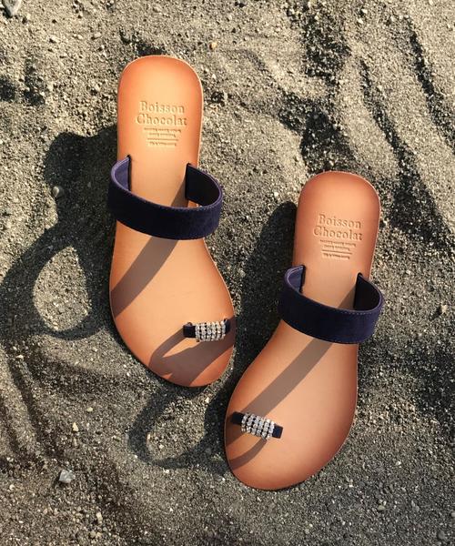 Boisson Chocolat（ボワソンショコラ）の「BFC　ﾋﾞｼﾞｭｰWEG SD30（サンダル・レディース・ライトブルー/ゴールド/ワイン/ピンク/イエロー/ネイビー/グレー/ブラック・S/M/L）」の4枚目の写真