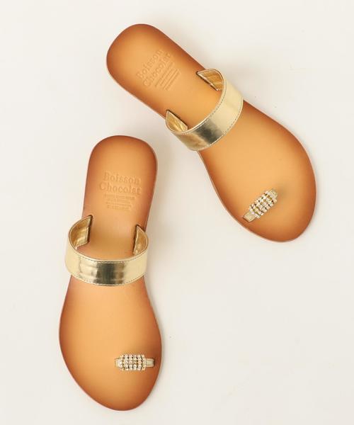 Boisson Chocolat（ボワソンショコラ）の「BFC　ﾋﾞｼﾞｭｰWEG SD30（サンダル・レディース・ライトブルー/ゴールド/ワイン/ピンク/イエロー/ネイビー/グレー/ブラック・S/M/L）」の8枚目の写真