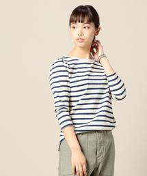 Le Minor | ＜Le minor＞バックVネックボーダープルオーバー ◆(Tシャツ/カットソー)