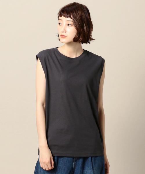 BEAUTY&YOUTH UNITED ARROWS（ビューティーアンドユースユナイテッドアローズ）の「BY ドライコットンノースリーブカットソー ◆（Tシャツ/カットソー・レディース・ホワイト/ブラック/ピンク/ワインレッド/モカ/パープル/その他1・FREE）」の3枚目の写真