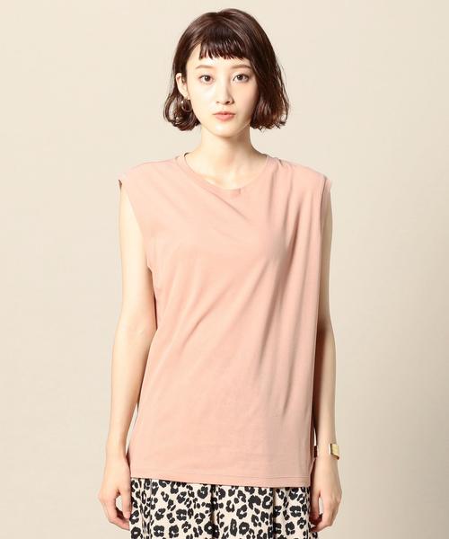 BEAUTY&YOUTH UNITED ARROWS（ビューティーアンドユースユナイテッドアローズ）の「BY ドライコットンノースリーブカットソー ◆（Tシャツ/カットソー・レディース・ホワイト/ブラック/ピンク/ワインレッド/モカ/パープル/その他1・FREE）」の9枚目の写真