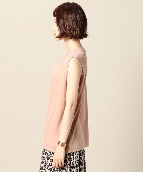 BEAUTY&YOUTH UNITED ARROWS（ビューティーアンドユースユナイテッドアローズ）の「BY ドライコットンノースリーブカットソー ◆（Tシャツ/カットソー・レディース・ホワイト/ブラック/ピンク/ワインレッド/モカ/パープル/その他1・FREE）」の19枚目の写真