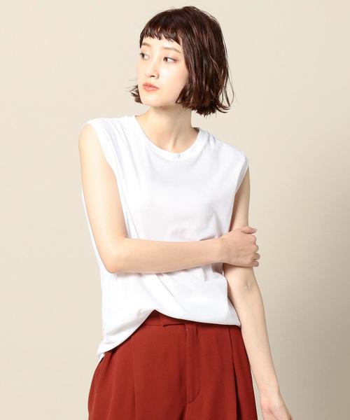 BEAUTY&YOUTH UNITED ARROWS（ビューティーアンドユースユナイテッドアローズ）の「BY ドライコットンノースリーブカットソー ◆（Tシャツ/カットソー・レディース・ホワイト/ブラック/ピンク/ワインレッド/モカ/パープル/その他1・FREE）」の11枚目の写真