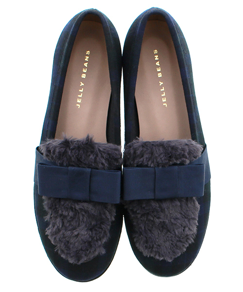 JELLY BEANS（ジェリービーンズ）の「【WEB限定】リボンファーローファーシューズ(134-78116)JELLY BEANS(ジェリービーンズ)【Made in Japan】（ローファー・レディース・チェック/アイボリー/ブラック/ワイン・L/M/S）」の17枚目の写真