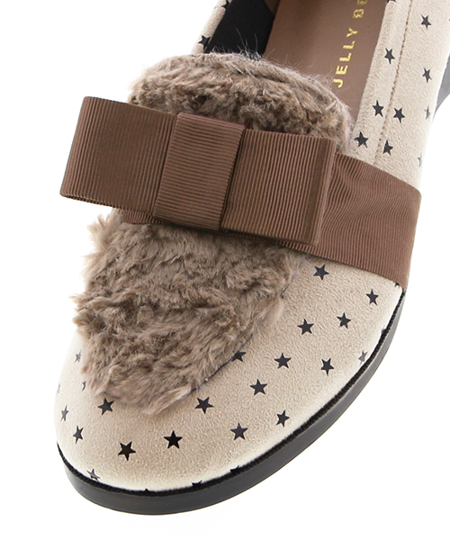 JELLY BEANS（ジェリービーンズ）の「【WEB限定】リボンファーローファーシューズ(134-78116)JELLY BEANS(ジェリービーンズ)【Made in Japan】（ローファー・レディース・チェック/アイボリー/ブラック/ワイン・L/M/S）」の12枚目の写真