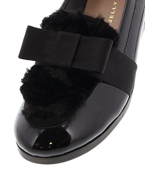 JELLY BEANS（ジェリービーンズ）の「【WEB限定】リボンファーローファーシューズ(134-78116)JELLY BEANS(ジェリービーンズ)【Made in Japan】（ローファー・レディース・チェック/アイボリー/ブラック/ワイン・L/M/S）」の13枚目の写真