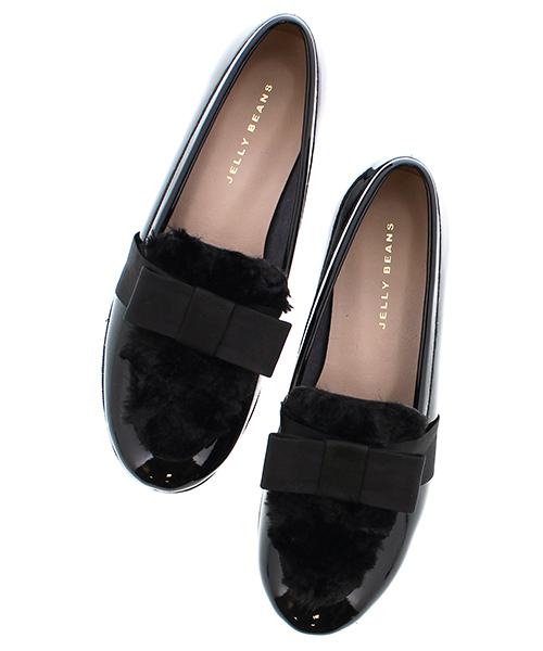 JELLY BEANS（ジェリービーンズ）の「【WEB限定】リボンファーローファーシューズ(134-78116)JELLY BEANS(ジェリービーンズ)【Made in Japan】（ローファー・レディース・チェック/アイボリー/ブラック/ワイン・L/M/S）」の10枚目の写真