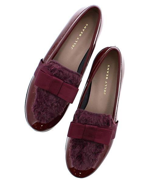 JELLY BEANS（ジェリービーンズ）の「【WEB限定】リボンファーローファーシューズ(134-78116)JELLY BEANS(ジェリービーンズ)【Made in Japan】（ローファー・レディース・チェック/アイボリー/ブラック/ワイン・L/M/S）」の21枚目の写真