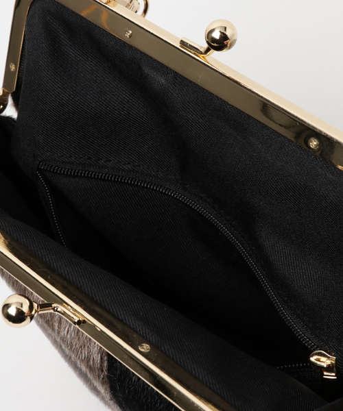 merry jenny（メリージェニー）の「パッチワークがま口bag（ショルダーバッグ・レディース・ブラック/ワイン/アイボリー・FREE）」の6枚目の写真