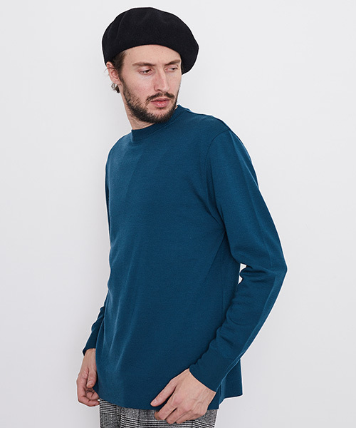 UNITED TOKYO（ユナイテッドトウキョウ）の「Super120's 18Gウォッシャブルクルーネックニット（ニット/セーター・メンズ・ブルー/グレー/ライトグリーン/マルチ/ネイビー/レッド/バーガンディー/ライトグレー/ブラック/ベージュ/ブラウン・1/2/3）」の8枚目の写真