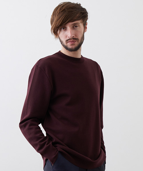 UNITED TOKYO（ユナイテッドトウキョウ）の「Super120's 18Gウォッシャブルクルーネックニット（ニット/セーター・メンズ・ブルー/グレー/ライトグリーン/マルチ/ネイビー/レッド/バーガンディー/ライトグレー/ブラック/ベージュ/ブラウン・1/2/3）」の14枚目の写真