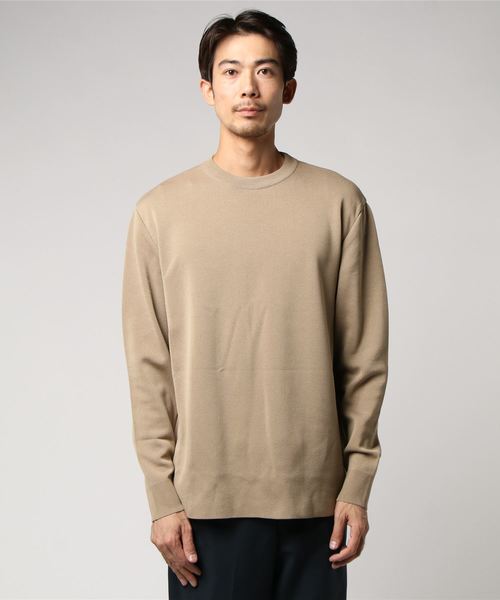 UNITED TOKYO（ユナイテッドトウキョウ）の「Super120's 18Gウォッシャブルクルーネックニット（ニット/セーター・メンズ・ブルー/グレー/ライトグリーン/マルチ/ネイビー/レッド/バーガンディー/ライトグレー/ブラック/ベージュ/ブラウン・1/2/3）」の6枚目の写真