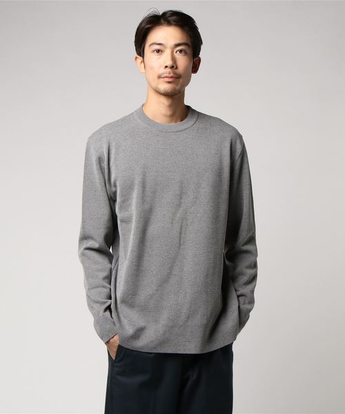 UNITED TOKYO（ユナイテッドトウキョウ）の「Super120's 18Gウォッシャブルクルーネックニット（ニット/セーター・メンズ・ブルー/グレー/ライトグリーン/マルチ/ネイビー/レッド/バーガンディー/ライトグレー/ブラック/ベージュ/ブラウン・1/2/3）」の3枚目の写真