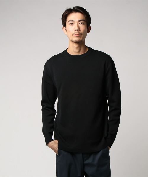 UNITED TOKYO（ユナイテッドトウキョウ）の「Super120's 18Gウォッシャブルクルーネックニット（ニット/セーター・メンズ・ブルー/グレー/ライトグリーン/マルチ/ネイビー/レッド/バーガンディー/ライトグレー/ブラック/ベージュ/ブラウン・1/2/3）」の2枚目の写真