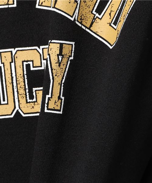 Honeys（ハニーズ）の「ロゴスウェットトレーナー（スウェット・レディース・ブラック/レッド/ピンク/サックスブルー/アイボリー/杢グレー・S/L/M）」の11枚目の写真