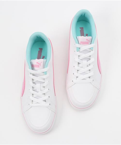 PUMA（プーマ）の「プーマ PUMA COURT POINT VULC V2 BG ウイメンズ 362947 06（スニーカー・レディース・ホワイト×ピンク・23.5cm/24.5cm/23.0cm/25.0cm/24.0cm）」の3枚目の写真