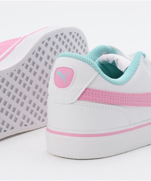 PUMA（プーマ）の「プーマ PUMA COURT POINT VULC V2 BG ウイメンズ 362947 06（スニーカー・レディース・ホワイト×ピンク・23.5cm/24.5cm/23.0cm/25.0cm/24.0cm）」の4枚目の写真