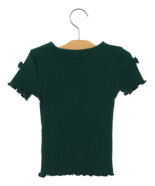 SHIPS（シップス）の「SHIPS KIDS:リブ フリル TEE(100～130cm)（Tシャツ/カットソー・キッズ・ネイビー/オフホワイト/グリーン・100/110/120/130）」の4枚目の写真