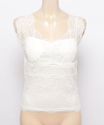 laboratory work | オフショルレースインナー【カップ付き】(キャミソール)
