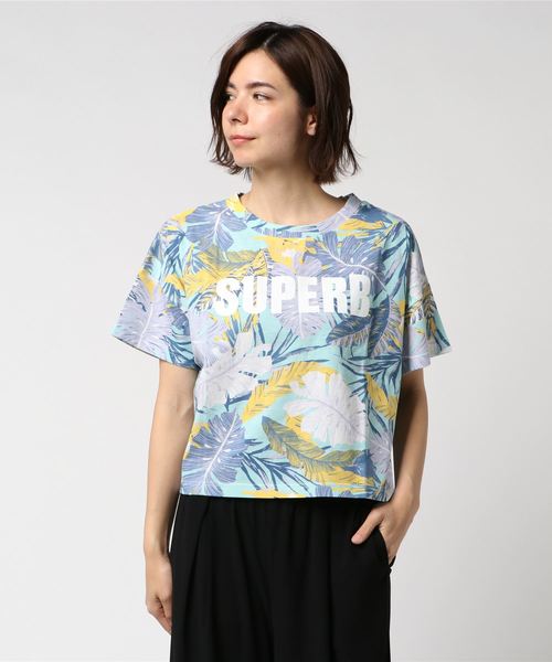 WEGO（ウィゴー）の「WEGO/ボタニカルロゴプリントTシャツ（Tシャツ/カットソー・レディース・ホワイト/ピンク/イエロー/サックスブルー・FREE）」の19枚目の写真