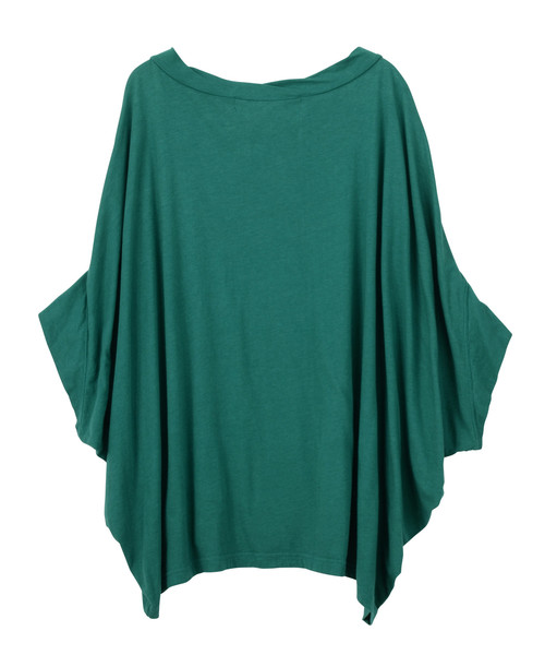 mercibeaucoup,（メルシーボークー）の「Ｂ：てろてん（Tシャツ/カットソー・レディース・グリーン/ライトグレー/ネイビー・01）」の4枚目の写真