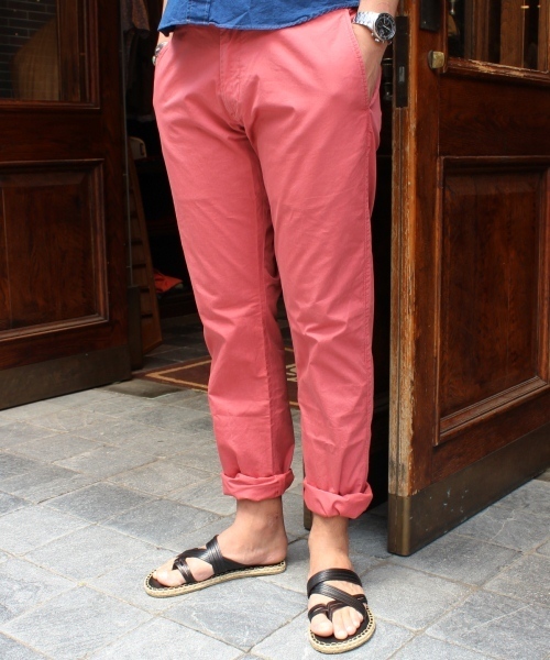 JOURNAL STANDARD(ジャーナルスタンダード)の「【2013 SUMMER CATALOGUE 掲載アイテム】【WEB限定 期間限定SALE】ハイカウントツイルスラックスパンツ#(スラックス・メンズ・ベージュ系その他/ネイビー/エメラルドブルー/レッド・SMALL/MEDIUM/LARGE)」の4枚目の写真