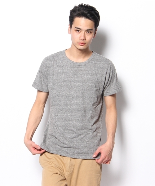 WEGO（ウィゴー）の「WEGO/クルーネックポケットTee（S）（Tシャツ/カットソー・メンズ・ホワイト/ブラック/杢グレー/オートミール/ネイビー・SMALL/MEDIUM/LARGE）」の3枚目の写真