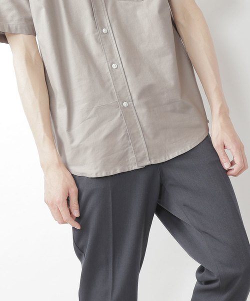 MONO-MART(モノマート)の「ボタンダウン ハイストレッチ オックスフォード シャツ(1/2 sleeve)(シャツ/ブラウス・メンズ・ブラック/ベージュ/ネイビー/グレー/オフホワイト/サックスブルー/オリーブドラブ/ブルー・M/L/XL)」の21枚目の写真