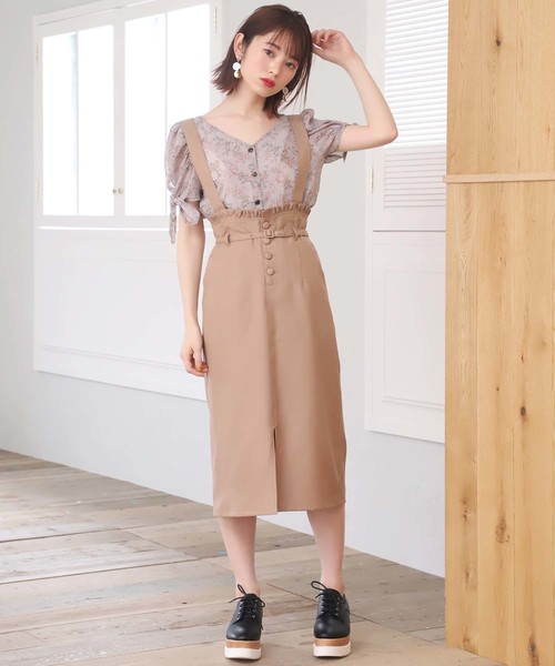 one after another NICE CLAUP(ワンアフターアナザーナイスクラップ)の「袖リボン花柄ブラウス(シャツ/ブラウス・レディース・ブラック/グレー/アイボリー・FREE)」の7枚目の写真