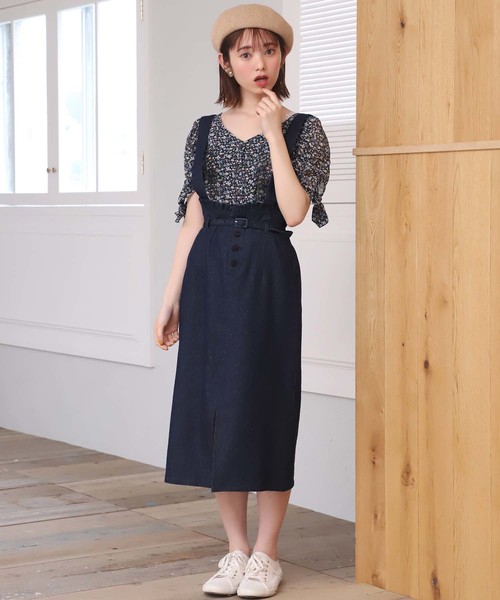 one after another NICE CLAUP(ワンアフターアナザーナイスクラップ)の「袖リボン花柄ブラウス(シャツ/ブラウス・レディース・ブラック/グレー/アイボリー・FREE)」の10枚目の写真