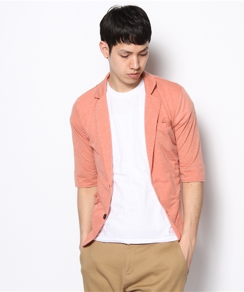 HAMNETT（ハムネット）の「ラペルカーデカラー（カーディガン/ボレロ・メンズ・ブラック/ベージュ/ブルー/オレンジ・MEDIUM/LARGE）」の4枚目の写真