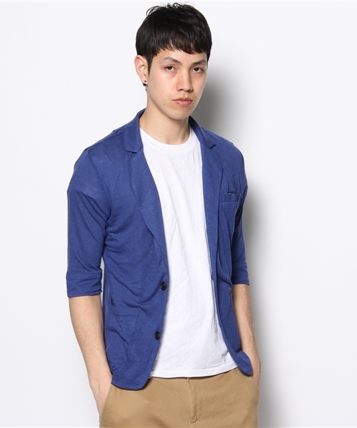 HAMNETT（ハムネット）の「ラペルカーデカラー（カーディガン/ボレロ・メンズ・ブラック/ベージュ/ブルー/オレンジ・MEDIUM/LARGE）」の12枚目の写真