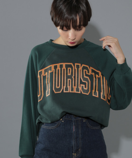 PAGEBOY（ページボーイ）の「配色ロゴスウェット（スウェット・レディース・グレー/オフホワイト/グリーン・FREE）」の3枚目の写真