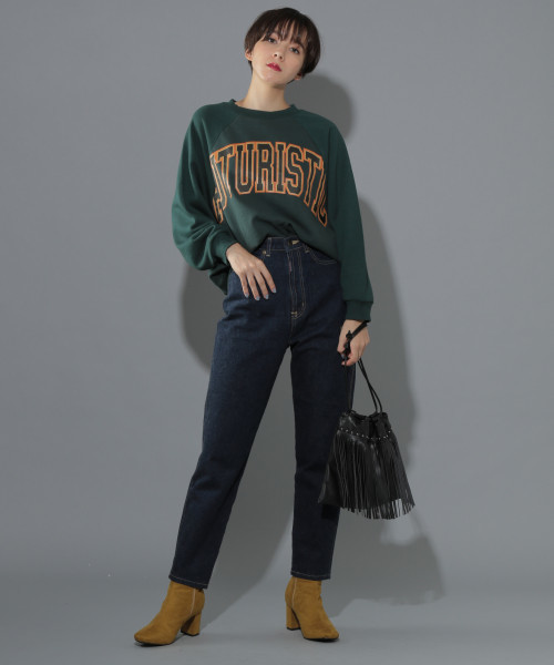 PAGEBOY（ページボーイ）の「配色ロゴスウェット（スウェット・レディース・グレー/オフホワイト/グリーン・FREE）」の11枚目の写真