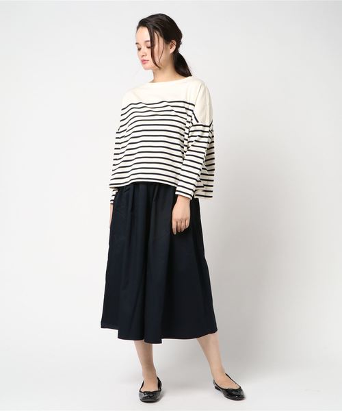 Earth Music Ecology アースミュージックアンドエコロジー の Tv Cm着用商品 Set2点ボーダーカットソー スカーチョ ワンピース Wear