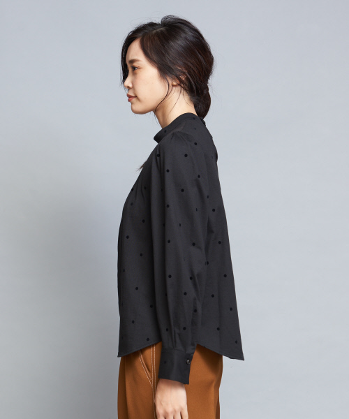 qualite（カリテ）の「ドットフロッキードルマンカットソー（Tシャツ/カットソー・レディース・ブラック/ベージュ・フリー）」の15枚目の写真