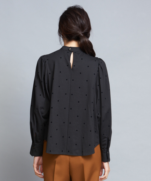 qualite（カリテ）の「ドットフロッキードルマンカットソー（Tシャツ/カットソー・レディース・ブラック/ベージュ・フリー）」の11枚目の写真
