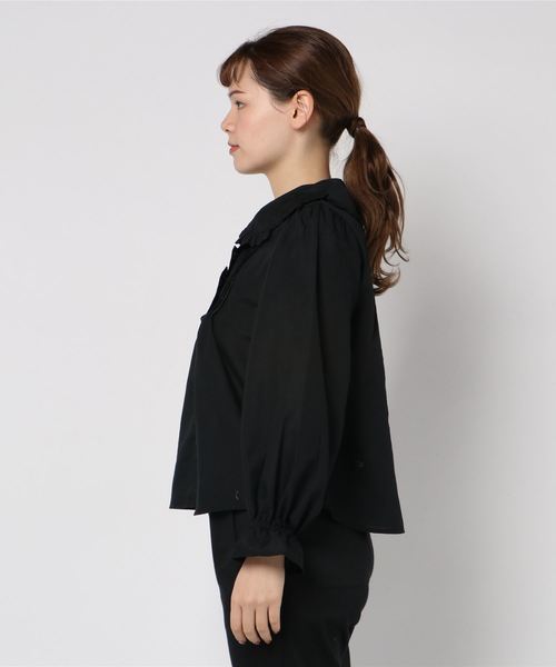 WEGO（ウィゴー）の「WEGO/レースフリル襟ブラウス（シャツ/ブラウス・レディース・ホワイト/ブラック・FREE）」の4枚目の写真